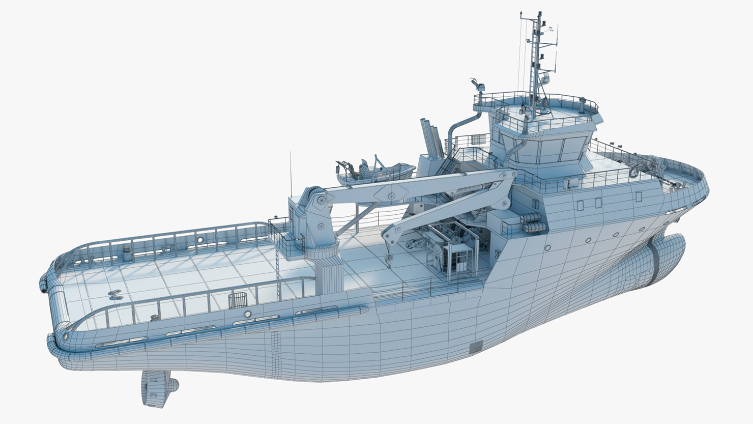 Presentation 3D model of the Cargo Crane Ship. Freelance 3D Designer “Monaco Felice”.